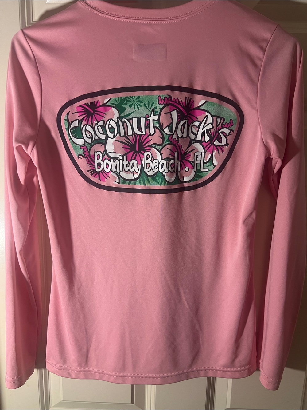 Girls' Long-Sleeve Pink Performance Tee - Picture 3 of 3